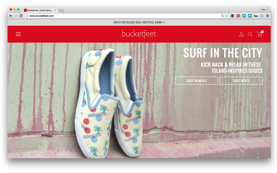 Bucketfeet Website