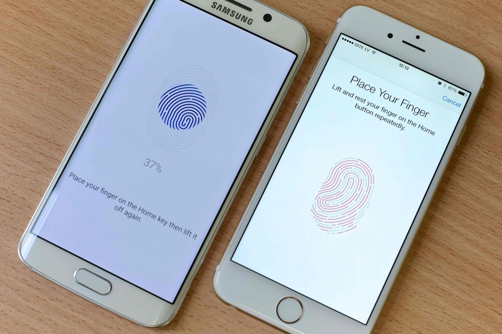 Samsung Galaxy and iPhone screens