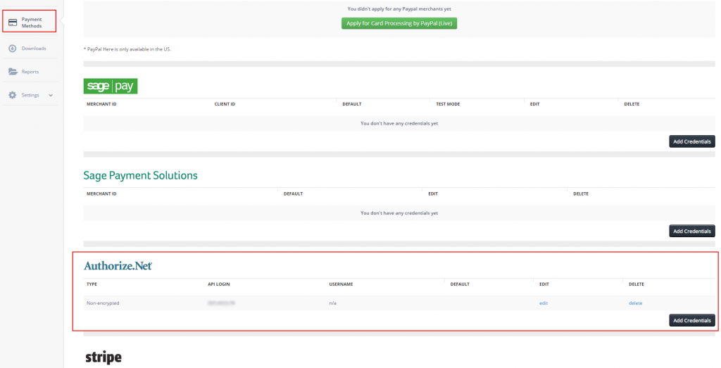 Configuration of Authorise.Net for Ebizmarts POS